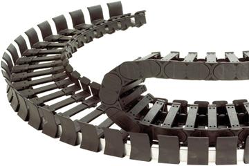 twisterchain serie 4008, catena portacavi, apribile lungo il raggio interno ed esterno
