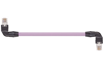 Cavi assemblati CAT5e, PUR, connettore A: Hirose RJ45 ad angolo L inferiore, connettore B: Hirose RJ45 ad angolo L superiore