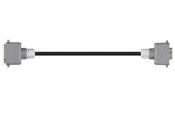 Alloggiamento per connettore Han 6B (perno) - alloggiamento per connettore Han 6B (attacco), leva di serraggio singolo su entrambi i lati, dritto, PVC 12.5 x d