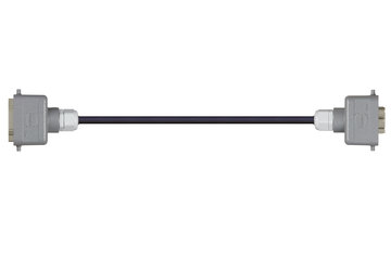 Alloggiamento per connettore Han 6B (perno) - alloggiamento per connettore Han 6B (attacco), leva di serraggio singolo su entrambi i lati, dritto, PUR 10 x d