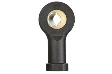 Testa a snodo con filettatura interna, KBLM, con manicotto in acciaio inossidabile, calotta sferica iglidur® W300, mm