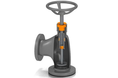 Clapet d'arrêt avec vis dryspin®, palier lisse et bague pour piston iglidur®