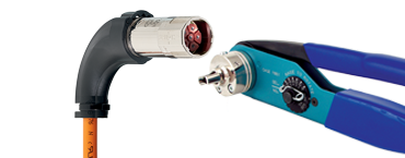 Pinze di crimpatura, crimpatrici pneumatiche, crimpatrici a batteria, inserti di posizionamento