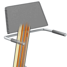 Displayverstellung im Cardiogerät