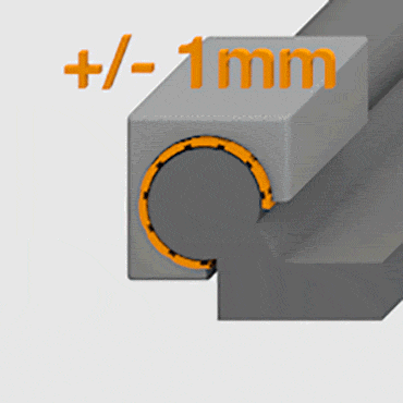 Molto flessibile - siete voi a determinare lunghezza e larghezza