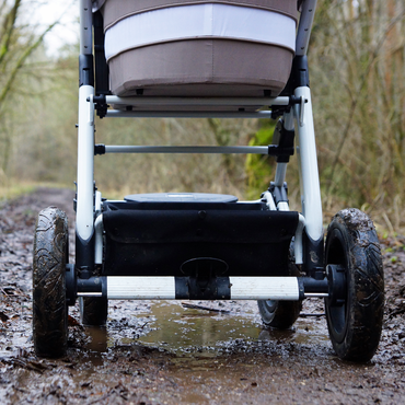 Palier imprimé dans une poussette