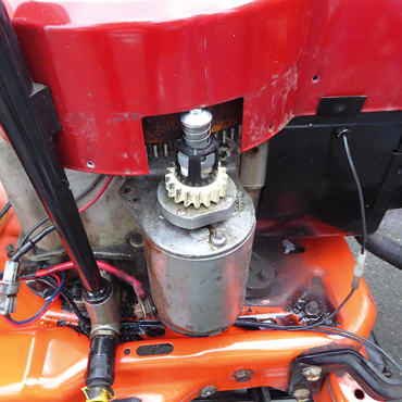 Roue dentée imprimée dans un tracteur