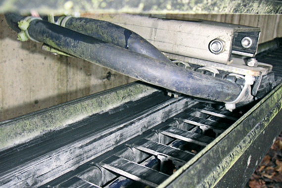 Sistema per catene portacavi per impianto di depurazione