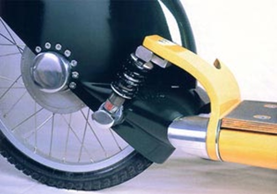 Hinterrad des Rollers Zoob