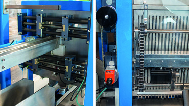 Changements de format dans une machine d'insertion d'absorbants