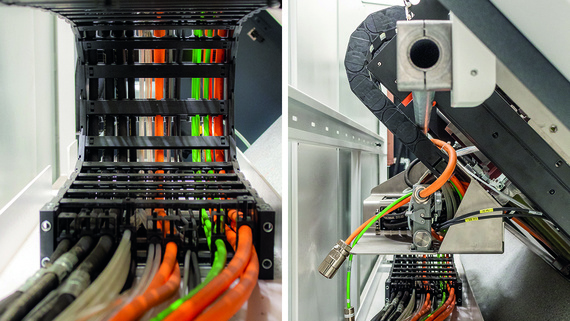 Catena portacavi nella macchina