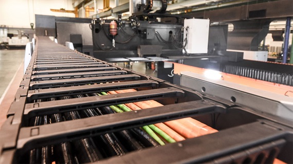 Catena portacavi per macchina utensile