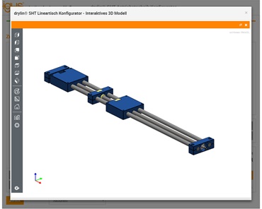 Configuratore per tecnologia per azionamenti drylin® SHT