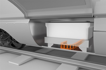 Estensioni dell'armadio batteria e di controllo con sistema di alimentazione di energia igus