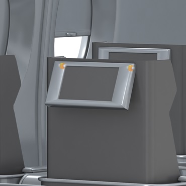 Interno dell'aeromobile: cuscinetti iglidur nei supporti per tablet
