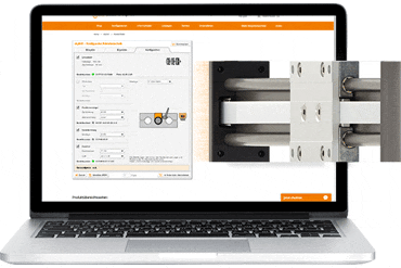Configurare online gli attuatori lineari a cinghia dentata