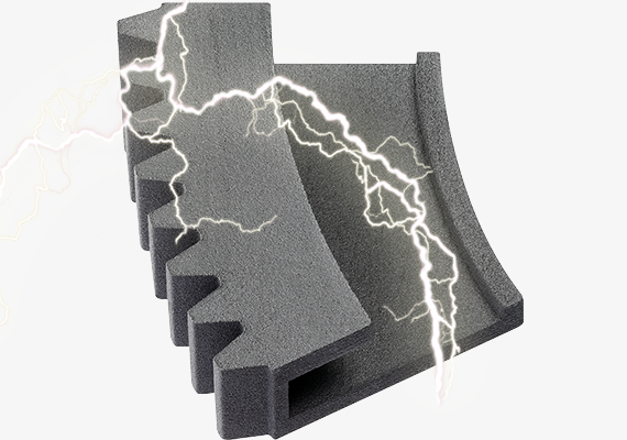 Componenti stampati in 3D con proprietà ESD