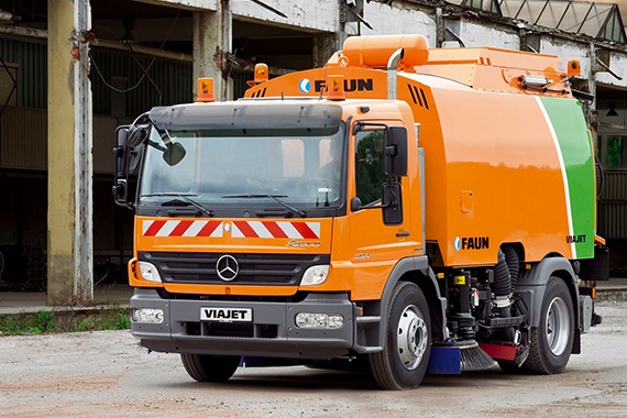 Aufbaukehrmaschinen der FAUN Viatec GmbH mit iglidur Gleitlagern