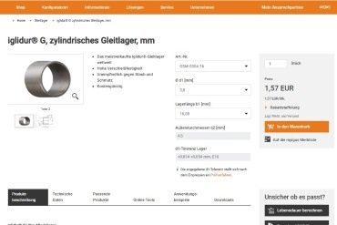 Zylindrische Buchsen im Shop