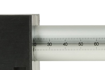 Asse a tubo singolo con scala di misurazione