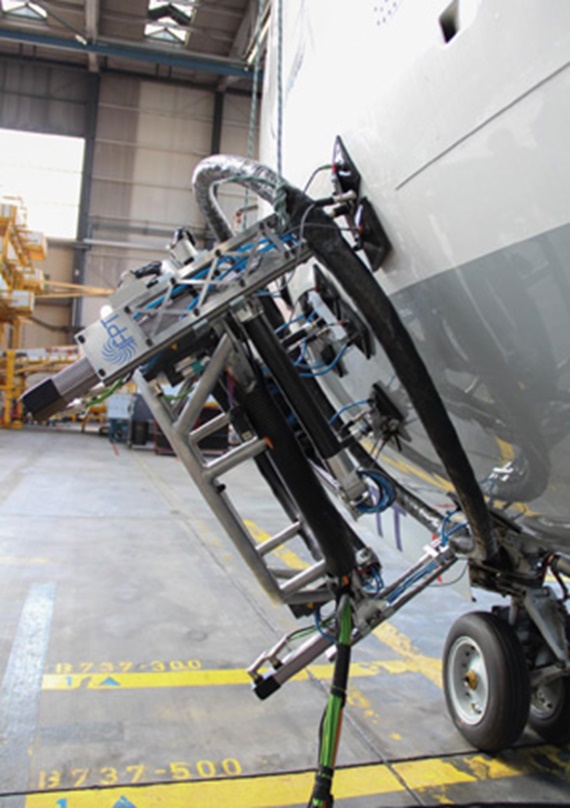 Prüfroboter mit den leichten Lagern im Einsatz