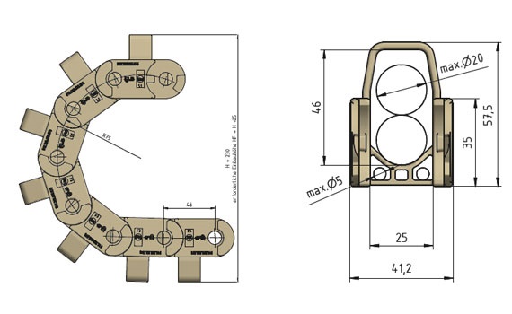 Plans chaîne à étriers E2