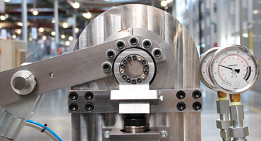 Test rig for load test of plain bearings