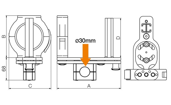 triflex R Schnellwechseleinheit technische Zeichnung