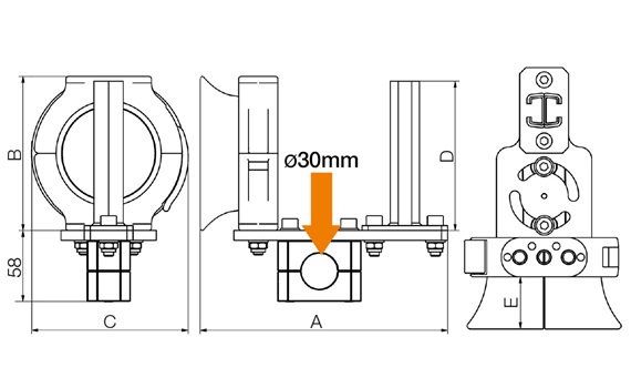 triflex R Schwerlastanbindung mit Radienabstützung technisch