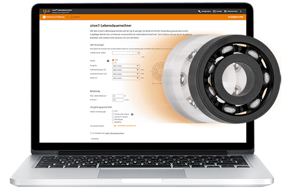 Configurazione online dei cuscinetti a sfere in plastica xiros®