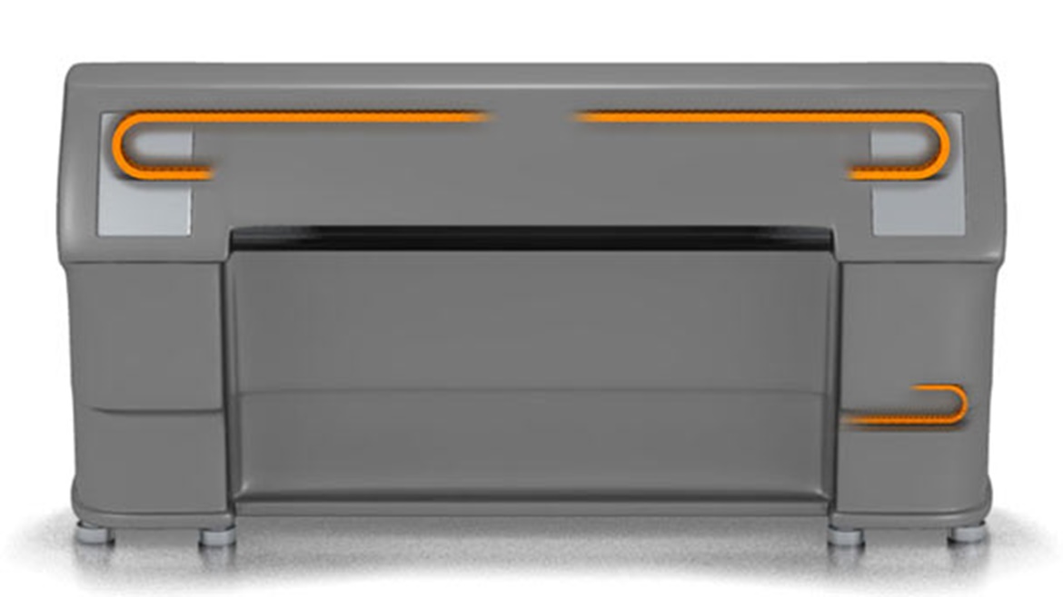 Großformatdrucker Aufbau